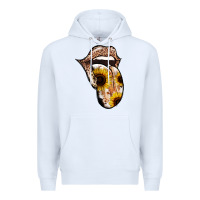 White Leopard Sunflower Tongue Premium Hoodie - Jasminsmagicworld