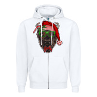 White christmas bison Zipper Hoodie - RanaPortraitStore