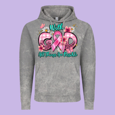 With God All Things Are Possible Vintage Hoodie Designed By Barkaloodesign