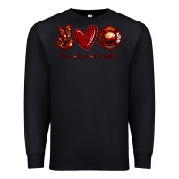 Black Peace Love Firefighter Premium Sweatshirt - RanaPortraitStore