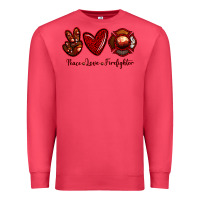 Cardinal Peace Love Firefighter Premium Sweatshirt - RanaPortraitStore