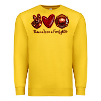 Lemon Peace Love Firefighter Premium Sweatshirt - RanaPortraitStore