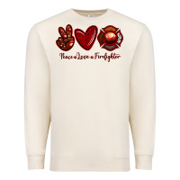 Sandshell Peace Love Firefighter Premium Sweatshirt - RanaPortraitStore