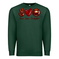 Sports Green Peace Love Firefighter Premium Sweatshirt - RanaPortraitStore
