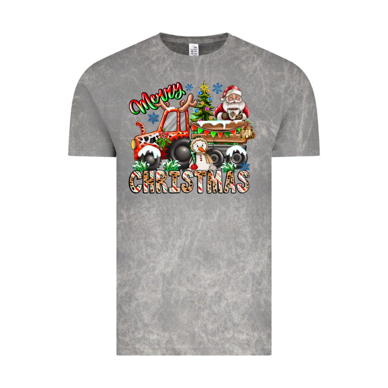 Merry Christmas  Tractor Vintage Tee by CowhideDigitalArt | Teevron