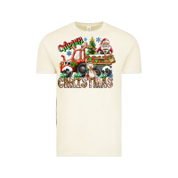Vintage Arctic Merry Christmas  tractor Vintage Tee - CowhideDigitalArt