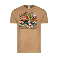 Vintage Camel Merry Christmas  tractor Vintage Tee - CowhideDigitalArt
