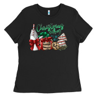 Black christmas vibes Ladies Tee - SublimationCraftShop