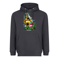 Smoke Idaho Map Sunflower Cactus Serape Heavyweight Hoodie - RanaPortraitStore