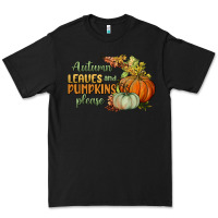 Black autumn leaves and pumpkins please Premium Tee - BundleAndBundleShop