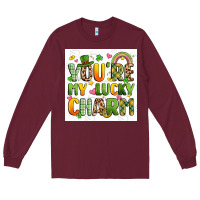 Burgundy you're my lucky charm artiststas filigran Long Sleeve Tee - Artiststas