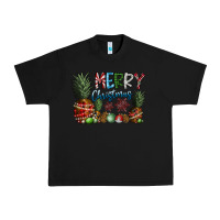 Black Merry Christmas Urban Heavy Tee - CowhideDigitalArt