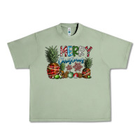 Oil Green Merry Christmas Urban Heavy Tee - CowhideDigitalArt