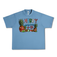 Pebble Blue Merry Christmas Urban Heavy Tee - CowhideDigitalArt