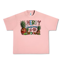 Salmon Merry Christmas Urban Heavy Tee - CowhideDigitalArt
