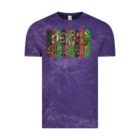 Cloud Purple Merry Christmas Vintage Tee - CowhideDigitalArt