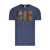 Vintage Denim Merry Christmas Vintage Tee - CowhideDigitalArt