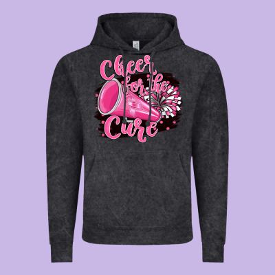 Cheer For The Cure Vintage Hoodie Designed By Barkaloodesign