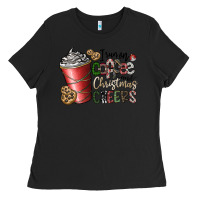 Black I Run On Coffee And Christmas Cheers Ladies Tee - CowhideDigitalArt