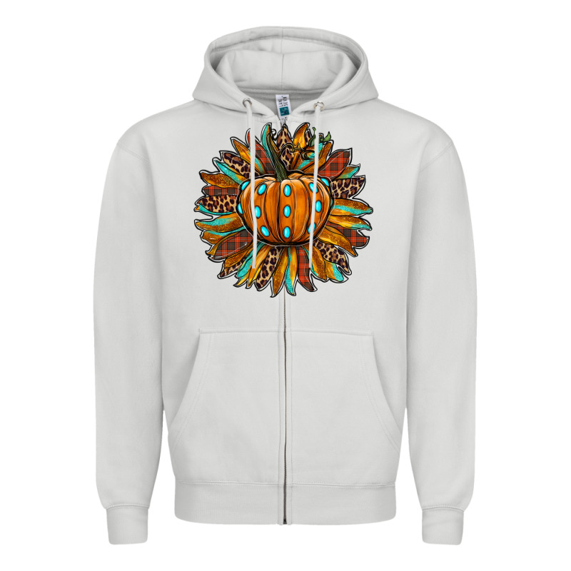 Pumpkin Sunflower Zipper Hoodie by RanaPortraitStore | Teevron