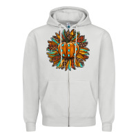 Dove Grey pumpkin sunflower Zipper Hoodie - RanaPortraitStore