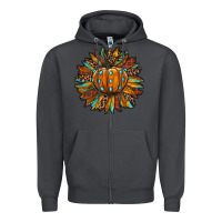 Smoke pumpkin sunflower Zipper Hoodie - RanaPortraitStore