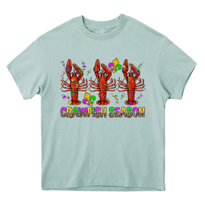 Crawfish Season Mardi Gras Heavy Core Tee by BundleAndBundleShop | Teevron