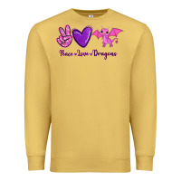 Antique Gold Peace Love Dragons Premium Sweatshirt - RanaPortraitStore