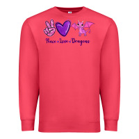 Cardinal Peace Love Dragons Premium Sweatshirt - RanaPortraitStore