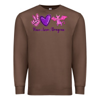 Chestnut Peace Love Dragons Premium Sweatshirt - RanaPortraitStore
