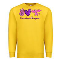 Lemon Peace Love Dragons Premium Sweatshirt - RanaPortraitStore