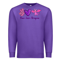 Purple Peace Love Dragons Premium Sweatshirt - RanaPortraitStore
