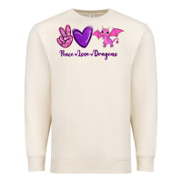 Sandshell Peace Love Dragons Premium Sweatshirt - RanaPortraitStore