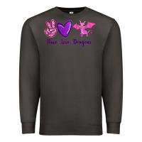 Smoke Peace Love Dragons Premium Sweatshirt - RanaPortraitStore