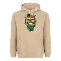 Mushroom Illinois Map Sunflower Cactus Serape Heavyweight Hoodie - RanaPortraitStore
