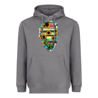 Storm Illinois Map Sunflower Cactus Serape Heavyweight Hoodie - RanaPortraitStore