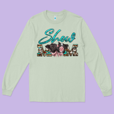 Show Mom Pigs Long Sleeve Tee Designed By Artiststas