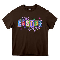Chocolate Brown easter with leopard Heavy Core Tee - FaDigitalArtStudio