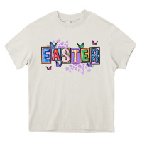 Cream easter with leopard Heavy Core Tee - FaDigitalArtStudio