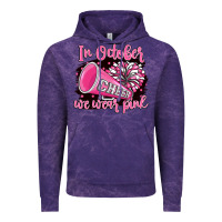 Cloud Purple in october we wear pink cheer Vintage Hoodie - BarkalooDesign