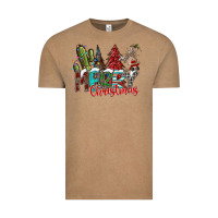 Vintage Coffee Merry Christmas Vintage Tee - CowhideDigitalArt