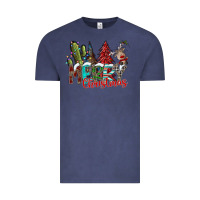 Vintage Denim Merry Christmas Vintage Tee - CowhideDigitalArt