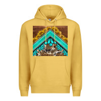 Antique Gold western  sunflower turquise gemstone  tumbler Premium Hoodie - BarkalooDesign