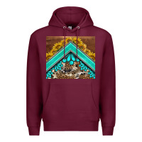 Burgundy western  sunflower turquise gemstone  tumbler Premium Hoodie - BarkalooDesign