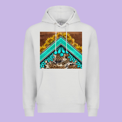 Western  Sunflower Turquise Gemstone  Tumbler Premium Hoodie Designed By Barkaloodesign