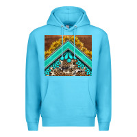 Ocean Blue western  sunflower turquise gemstone  tumbler Premium Hoodie - BarkalooDesign