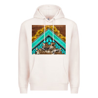 Pale Pink western  sunflower turquise gemstone  tumbler Premium Hoodie - BarkalooDesign