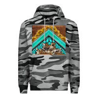 Slate Camo western  sunflower turquise gemstone  tumbler Premium Hoodie - BarkalooDesign