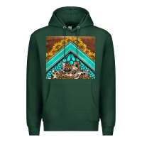 Sports Green western  sunflower turquise gemstone  tumbler Premium Hoodie - BarkalooDesign