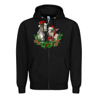 Black christmas baby goats Zipper Hoodie - RanaPortraitStore